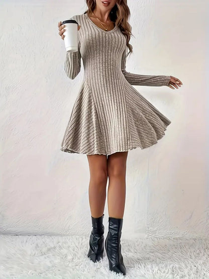 Vestido De Manga Larga De Punto