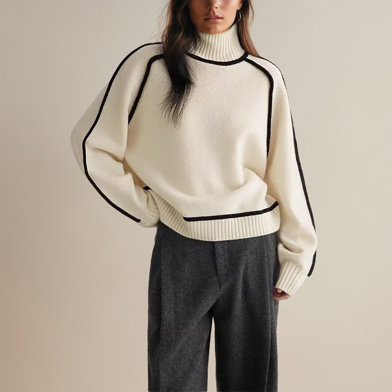 Jersey de mujer con cuello alto