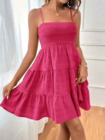 Vestido Sin Mangas Con Volantes