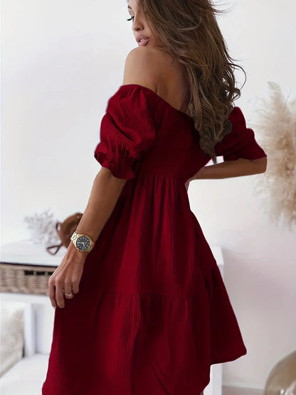 GABRIELA – Vestido De Manga Corta Con Volantes