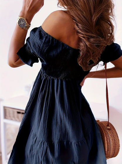 GABRIELA – Vestido De Manga Corta Con Volantes