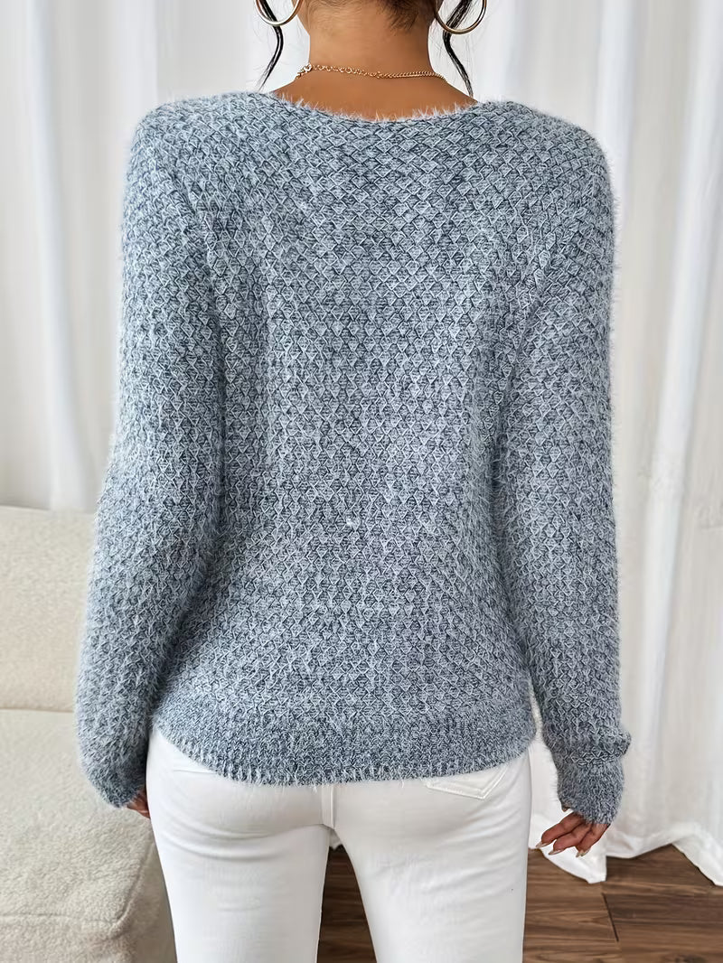 Oversized V-neck sweater
