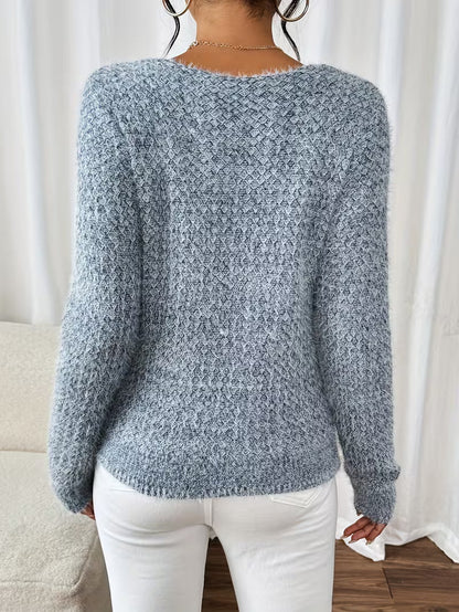 Oversized V-neck sweater