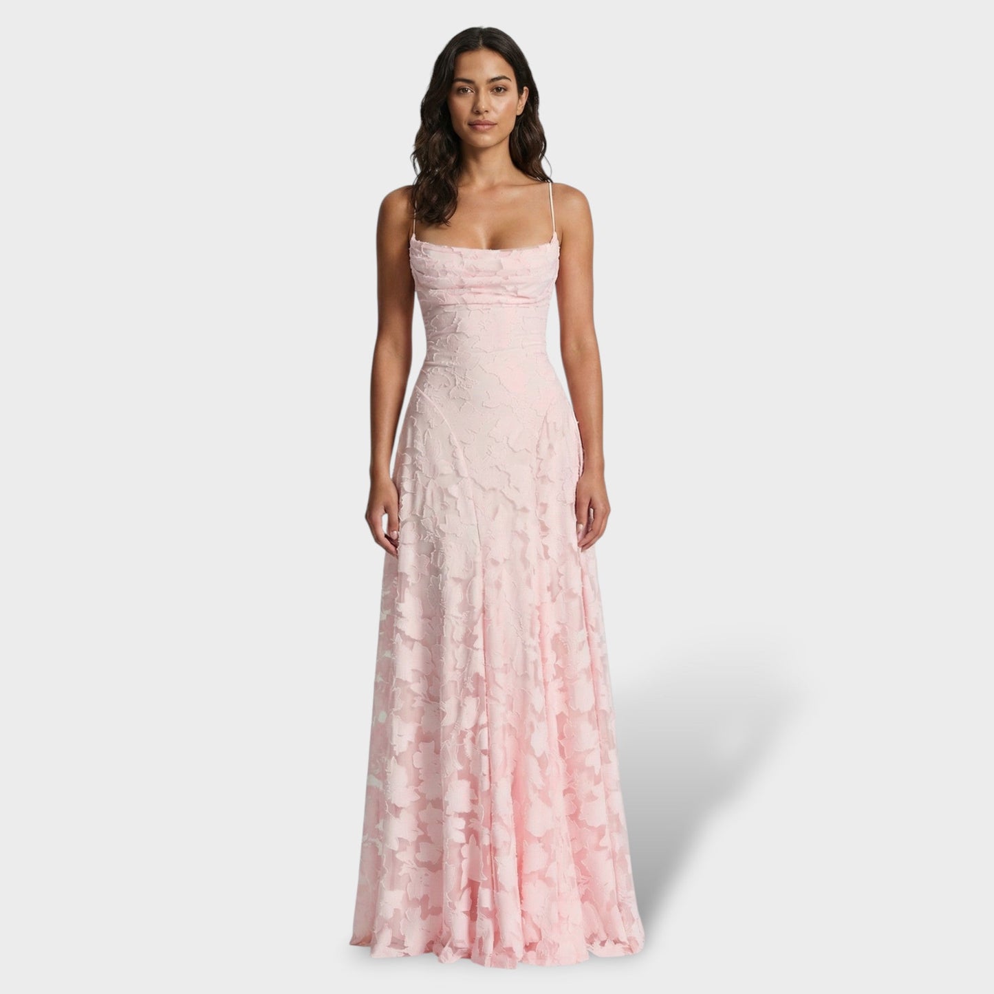 ELVIRA – Vestido Largo Espalda Abierta Floral