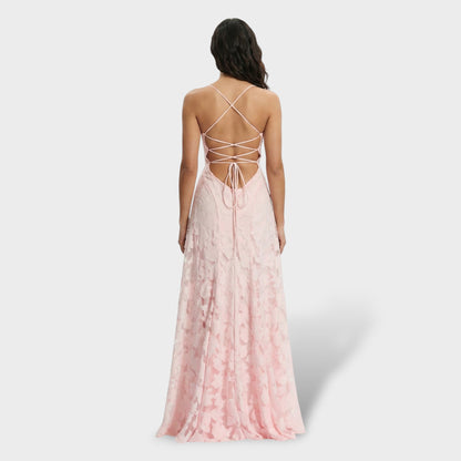 ELVIRA – Vestido Largo Espalda Abierta Floral
