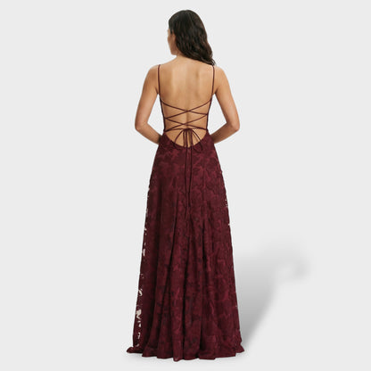 ELVIRA – Vestido Largo Espalda Abierta Floral