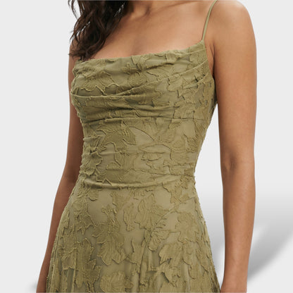 ELVIRA – Vestido Largo Espalda Abierta Floral