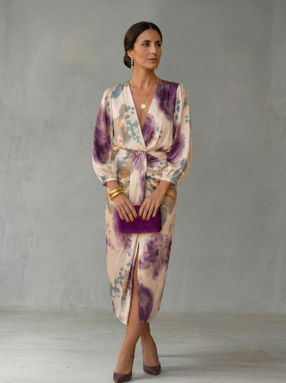 VALERIA – Vestido Elegante Con Escote En V
