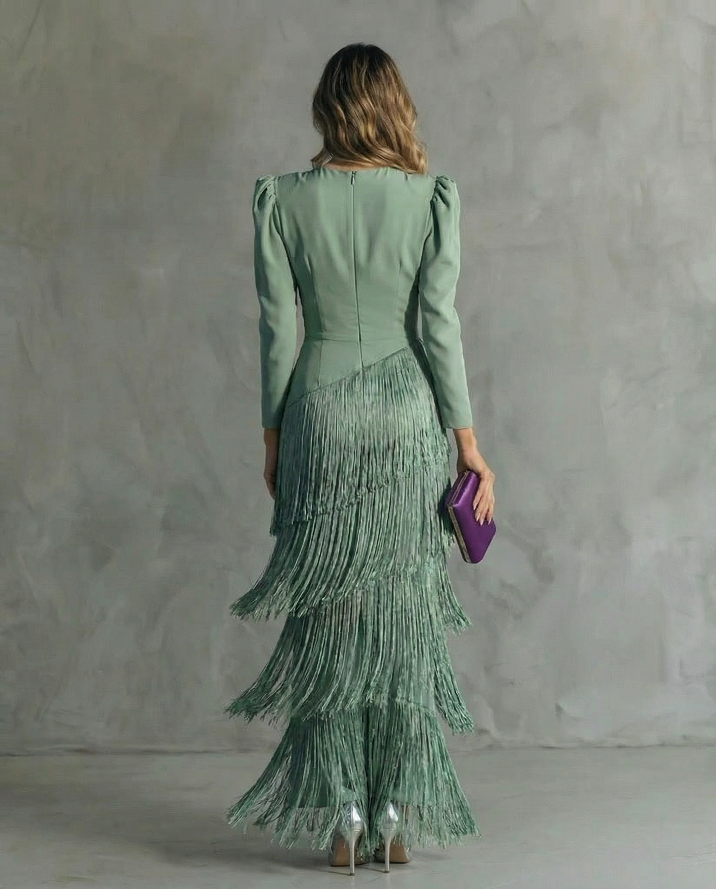 CLARA – Vestido Largo Con Flecos