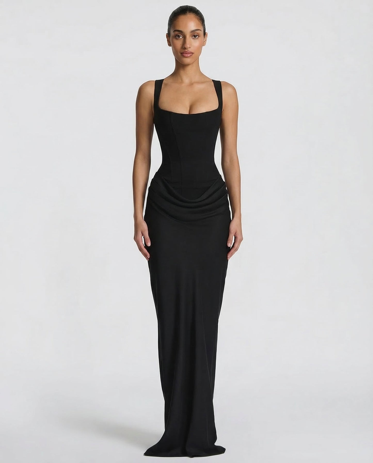 MARINA – Vestido Largo Satinado De Corte Sirena