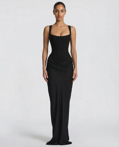MARINA – Vestido Largo Satinado De Corte Sirena