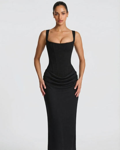 MARINA – Vestido Largo Satinado De Corte Sirena
