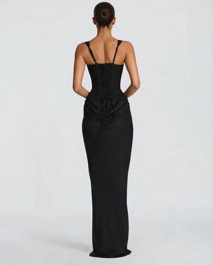 MARINA – Vestido Largo Satinado De Corte Sirena