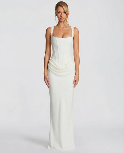 MARINA – Vestido Largo Satinado De Corte Sirena