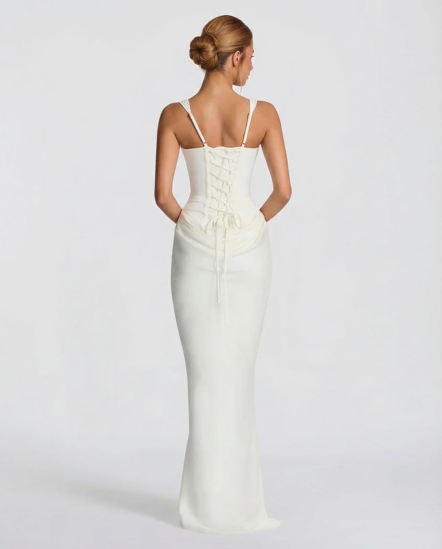 MARINA – Vestido Largo Satinado De Corte Sirena