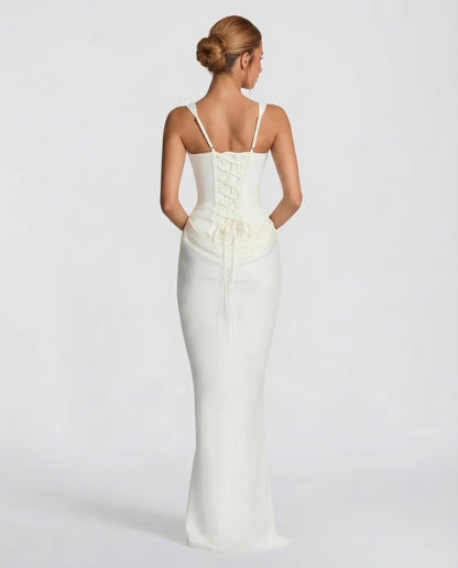 MARINA – Vestido Largo Satinado De Corte Sirena