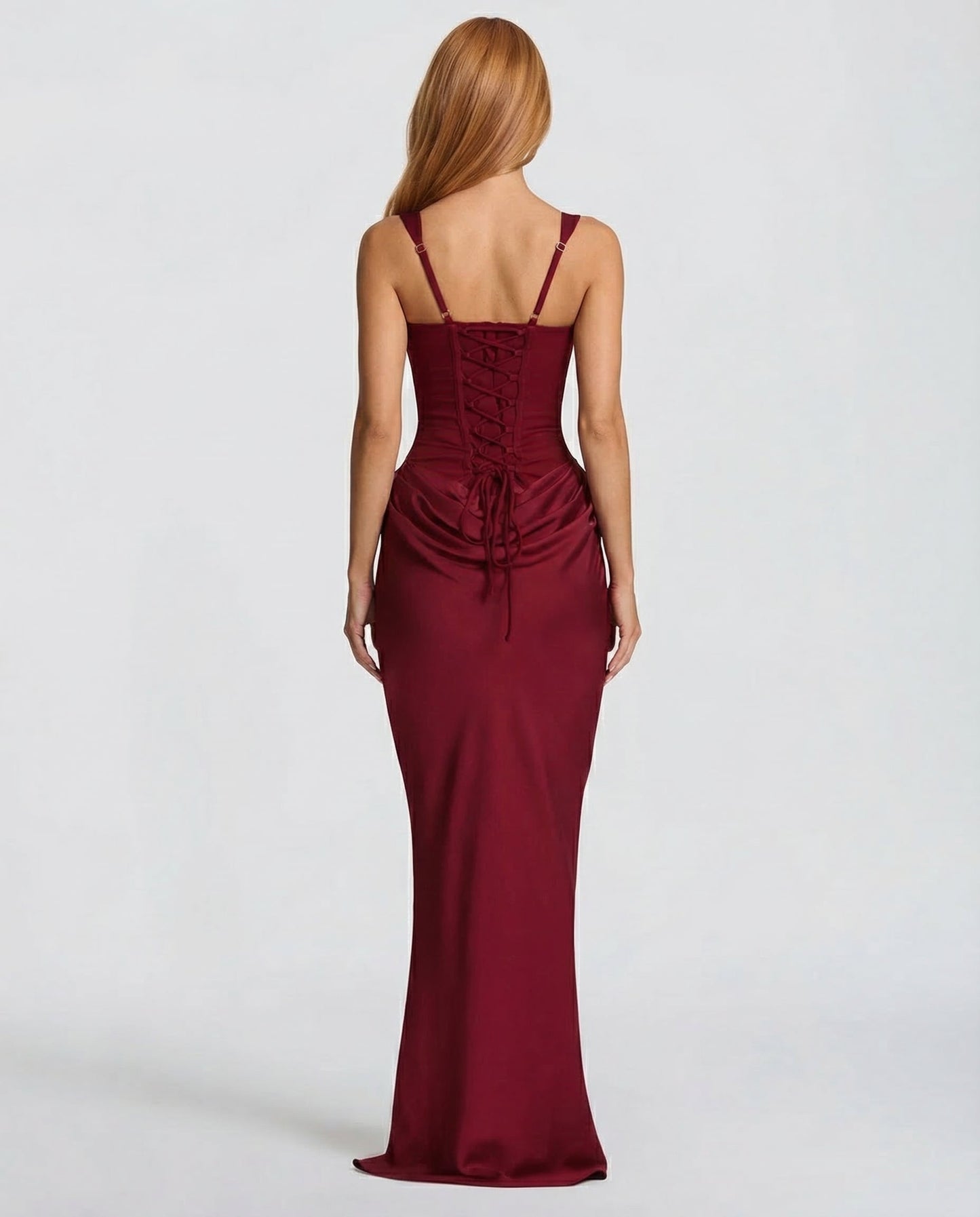 MARINA – Vestido Largo Satinado De Corte Sirena