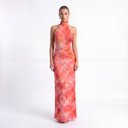MARINA – Vestido Coral Bloom