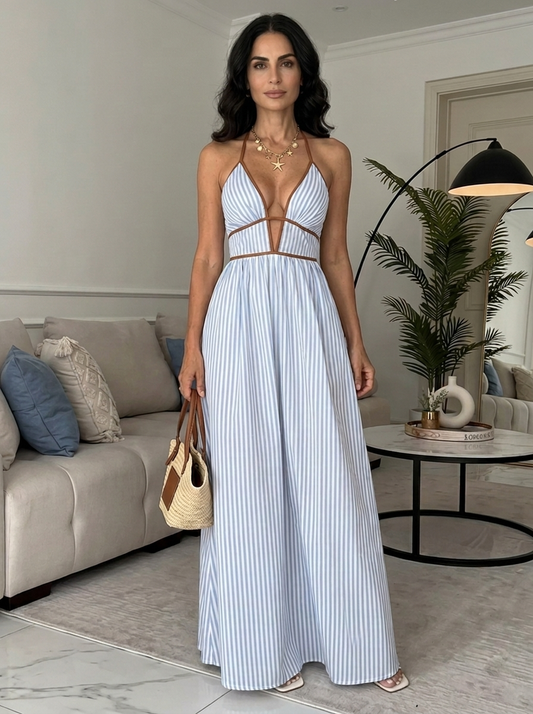 LAYA – Vestido Largo Con Caída Fluida