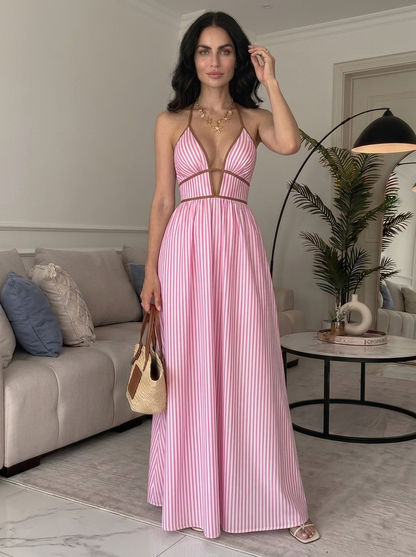 LAYA – Vestido Largo Con Caída Fluida