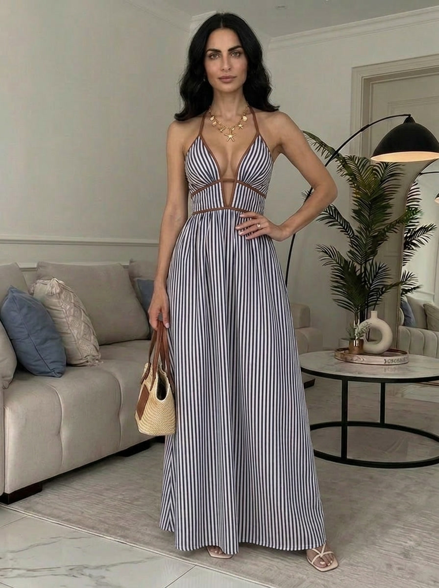 LAYA – Vestido Largo Con Caída Fluida