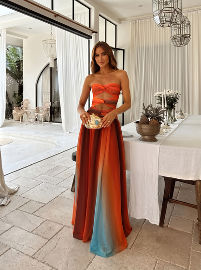 ANDREA – Vestido Maxi Coral