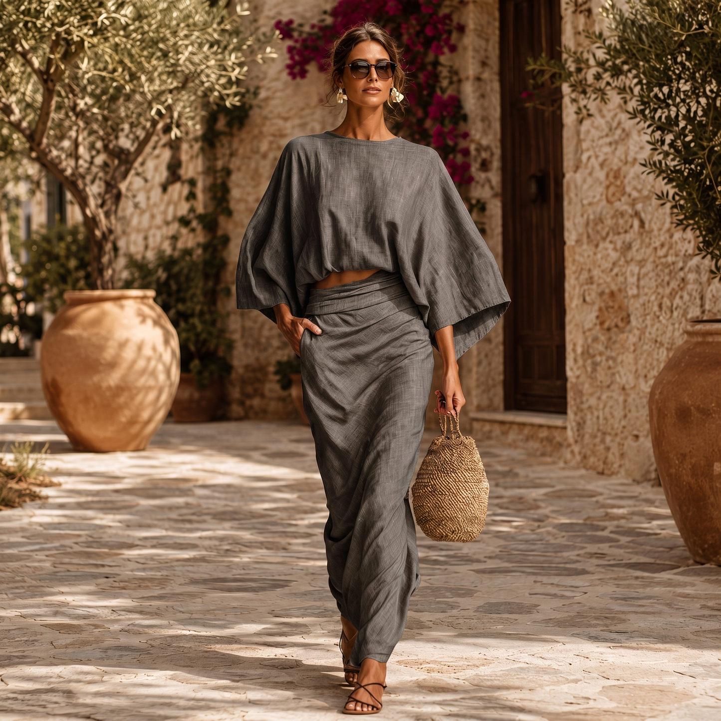 EMMA – Conjunto Fluido Con Falda
