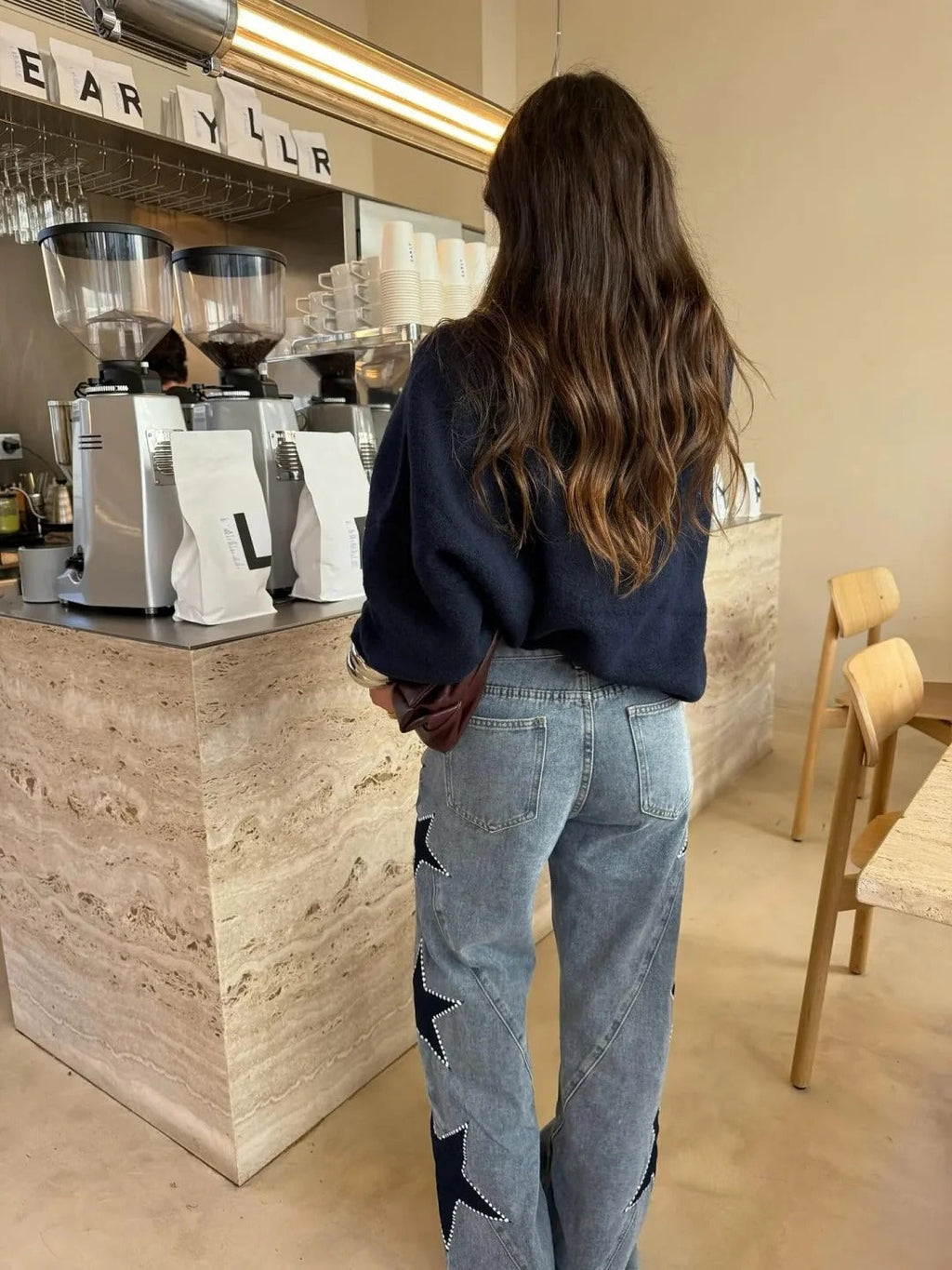 Pantalones elegantes con estrellas