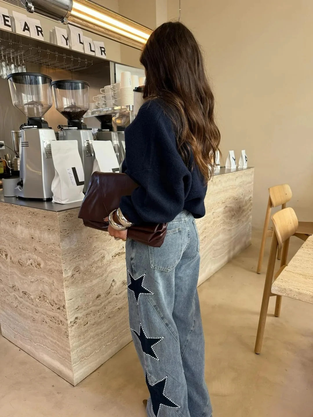 Pantalones elegantes con estrellas