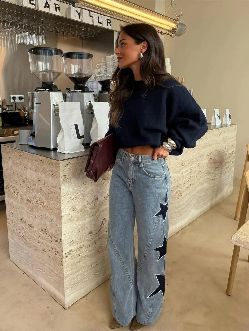 Pantalones elegantes con estrellas