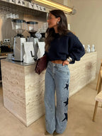 Pantalones elegantes con estrellas