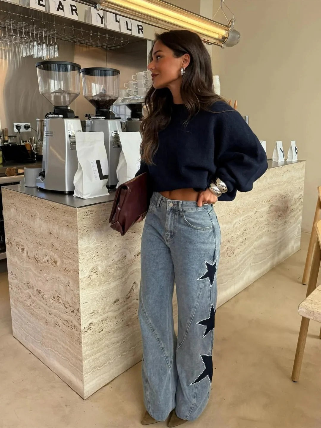 Pantalones elegantes con estrellas