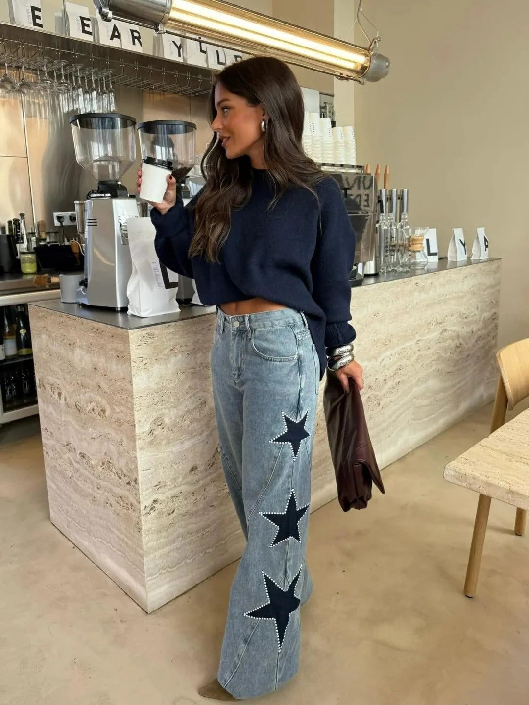 Pantalones elegantes con estrellas