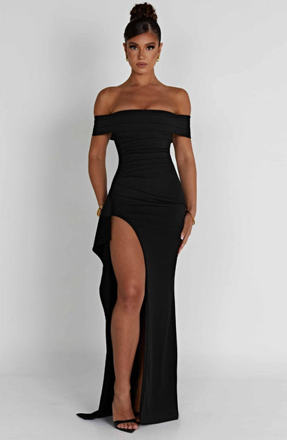 CHLOE – Vestido Maxi Con Abertura Lateral
