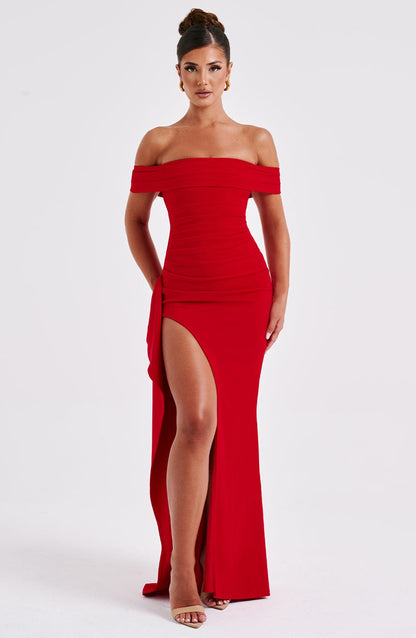 CHLOE – Vestido Maxi Con Abertura Lateral