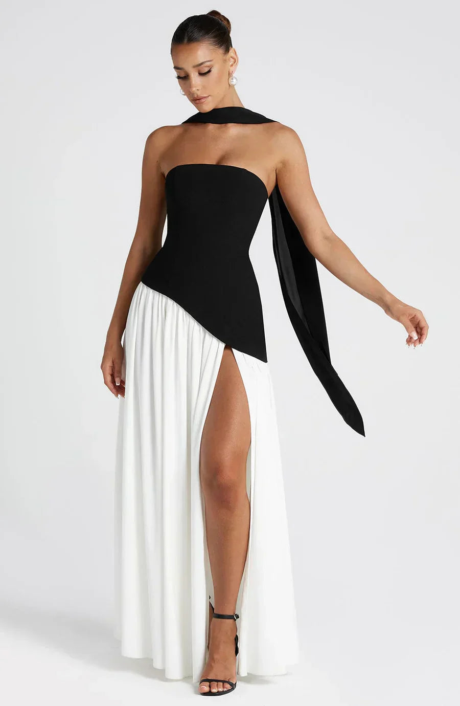 ALBA – Vestido Elegante De Pierna Abierta