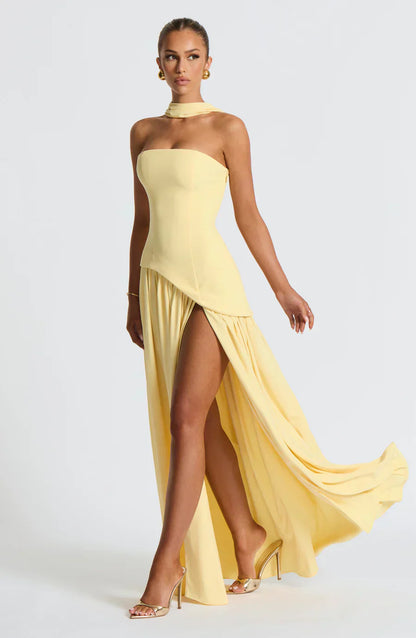 ALBA – Vestido Elegante De Pierna Abierta