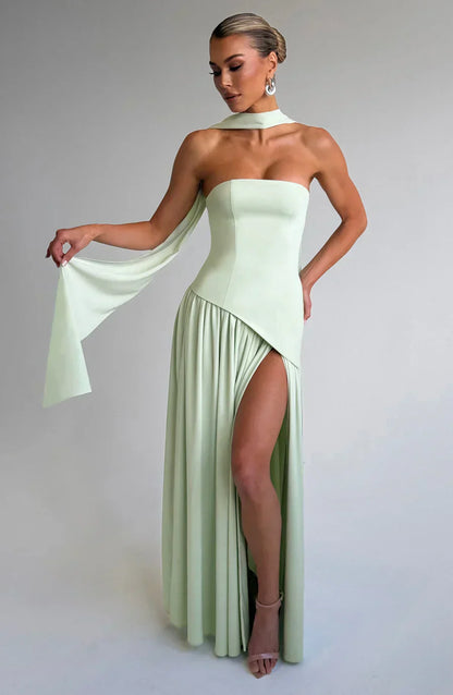 ALBA – Vestido Elegante De Pierna Abierta