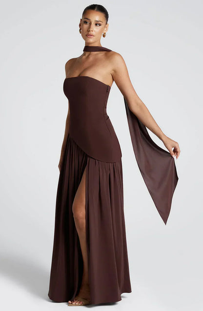ALBA – Vestido Elegante De Pierna Abierta
