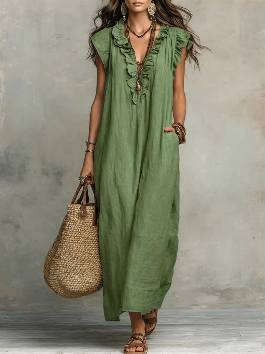MIREIA – Vestido Maxi Estilo Bohemio