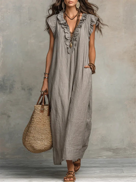 MIREIA – Vestido Maxi Estilo Bohemio