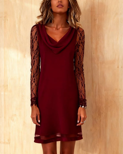 MARTINA – Vestido Elegante Con Mangas Semitransparentes