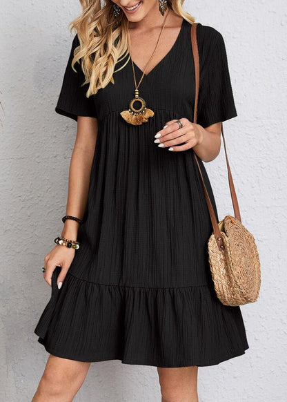 CLARA – Vestido Corto Con Volante