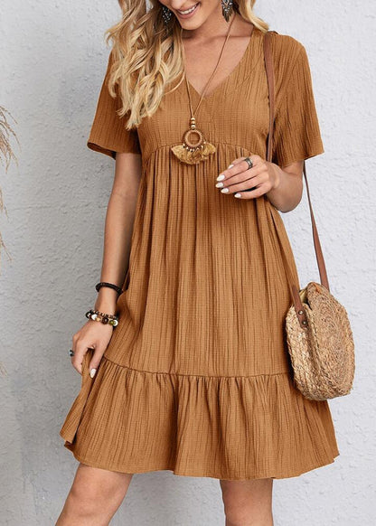 CLARA – Vestido Corto Con Volante
