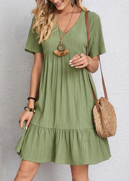 CLARA – Vestido Corto Con Volante