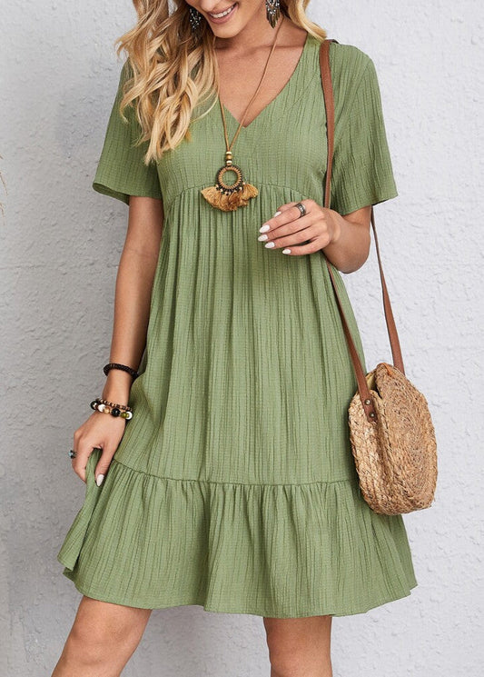 CLARA – Vestido Corto Con Volante