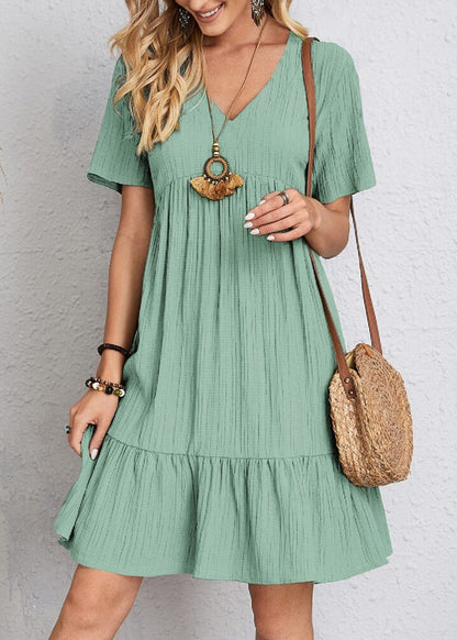 CLARA – Vestido Corto Con Volante