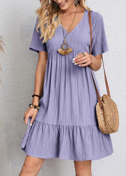 CLARA – Vestido Corto Con Volante