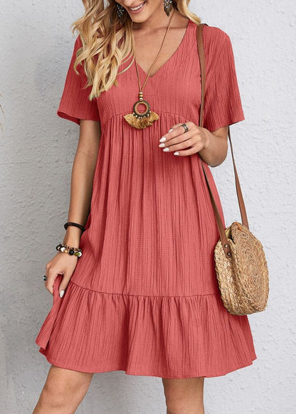 CLARA – Vestido Corto Con Volante