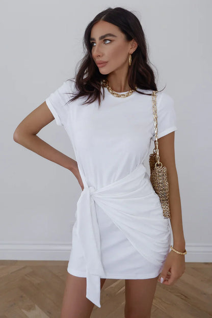 SHASHA – Vestido Corto De Lujo Con Lazo